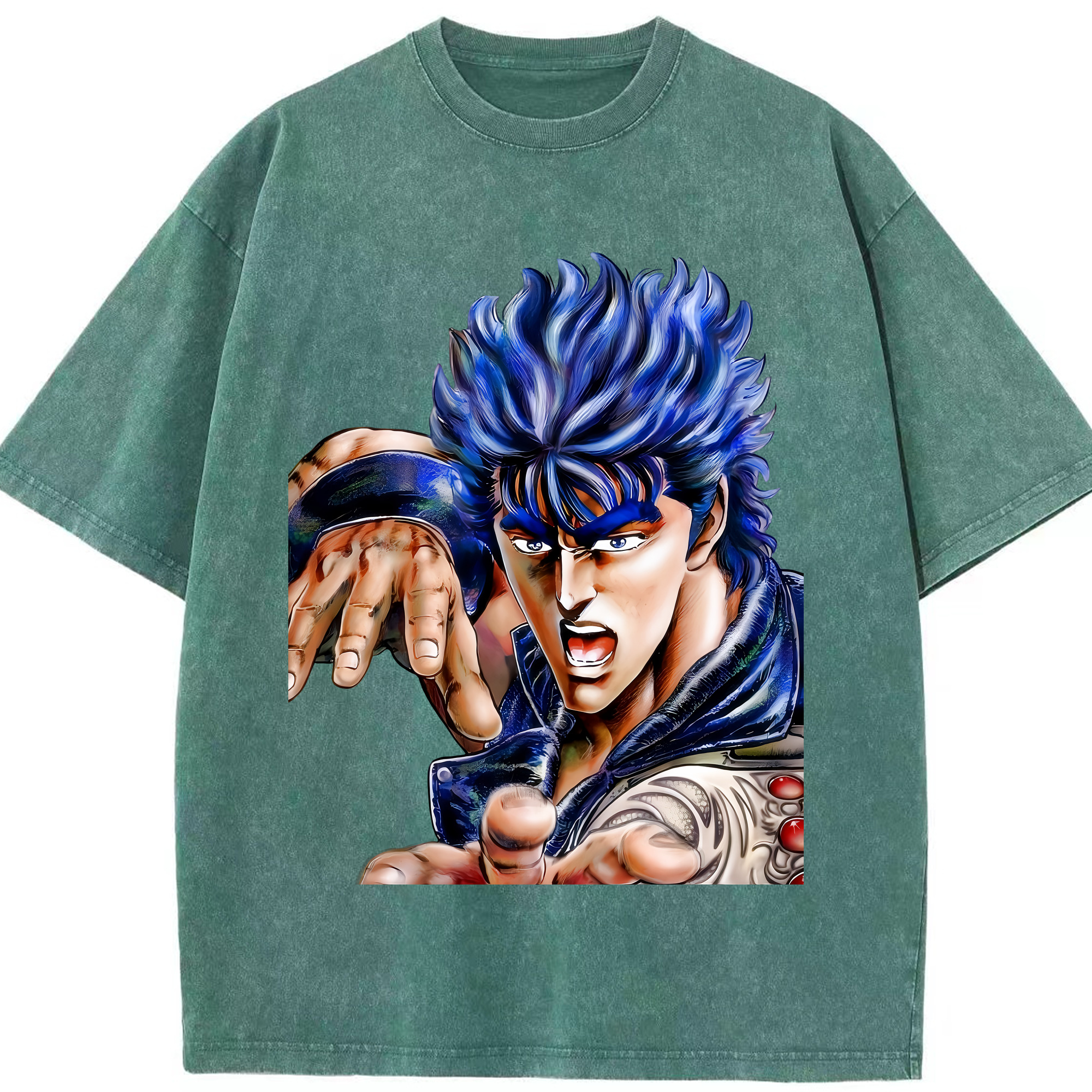 （画像用） 北斗の拳 Fist of the North Star 綿100% ヴィンテージ風 半袖Tシャツ（フロントプリント）